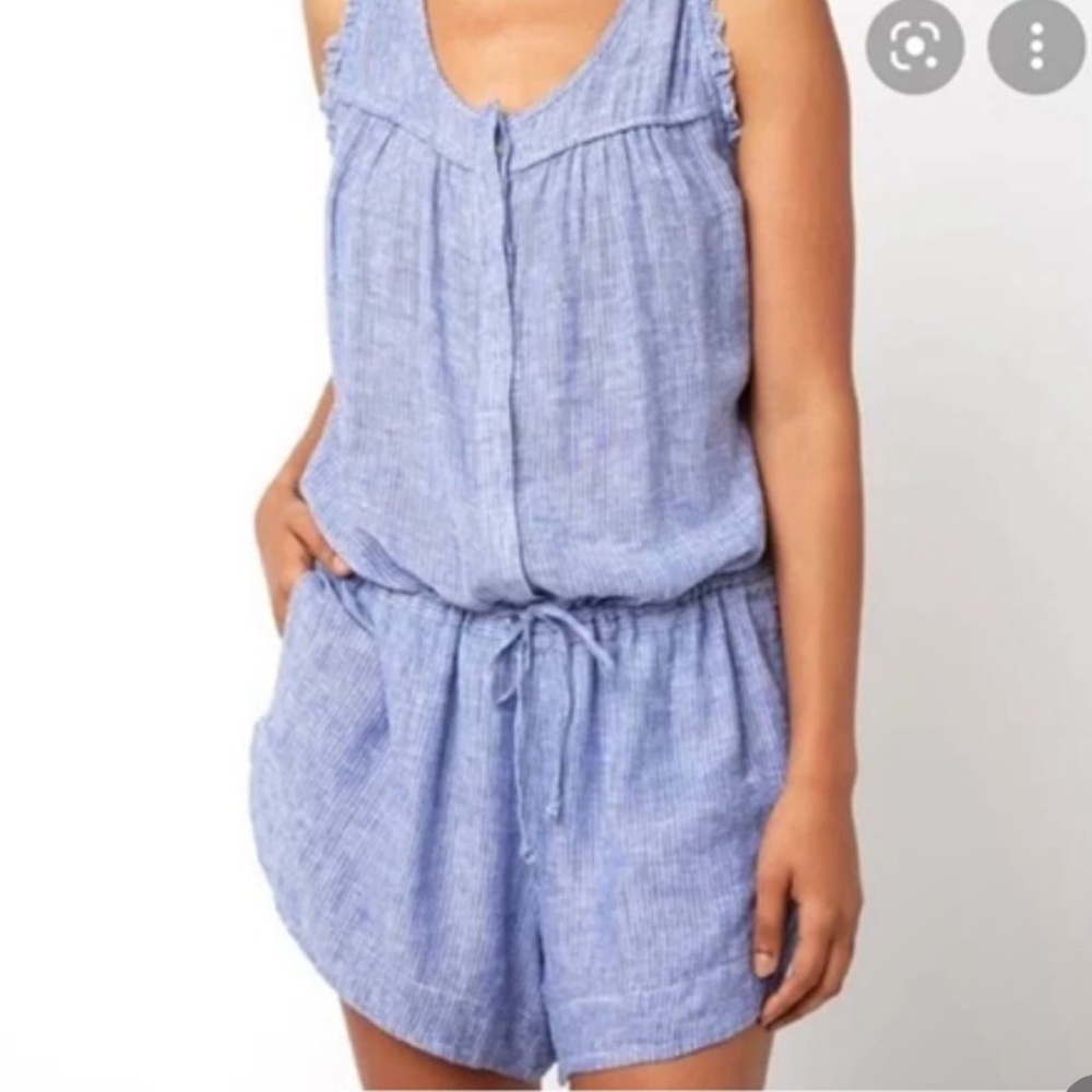 Rails Lynn Royal White Striped Romper